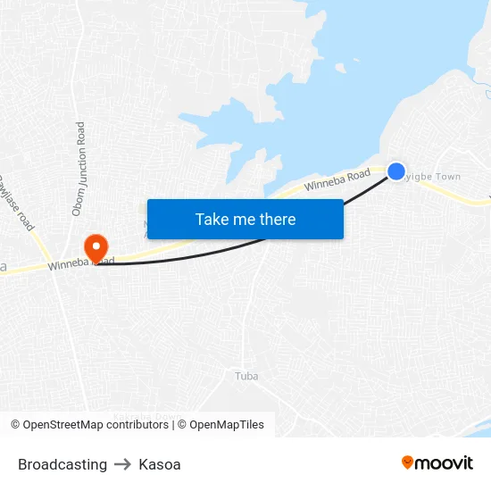 Broadcasting to Kasoa map