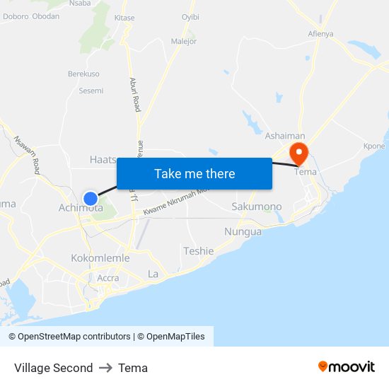 Village Second to Tema map