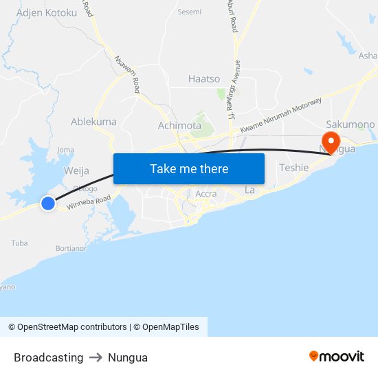 Broadcasting to Nungua map