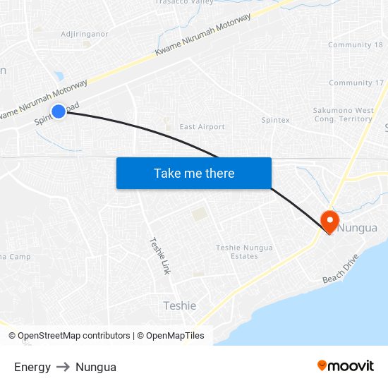 Energy to Nungua map