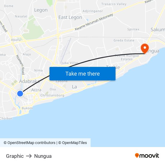 Graphic to Nungua map