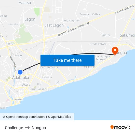 Challenge to Nungua map