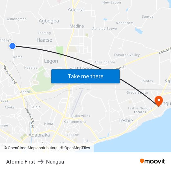Atomic First to Nungua map