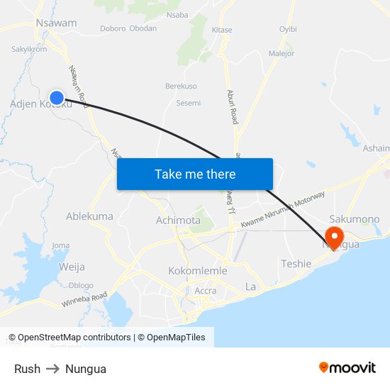 Rush to Nungua map