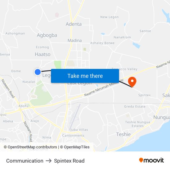 Communication to Spintex Road map