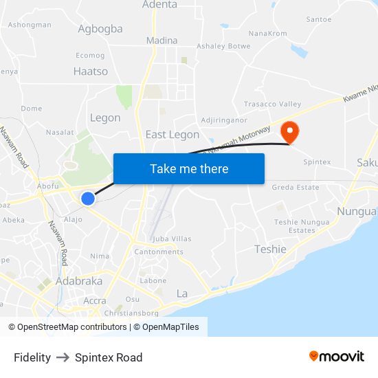 Fidelity to Spintex Road map