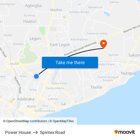 Power House to Spintex Road map