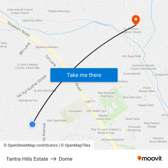 Tantra Hills Estate to Dome map