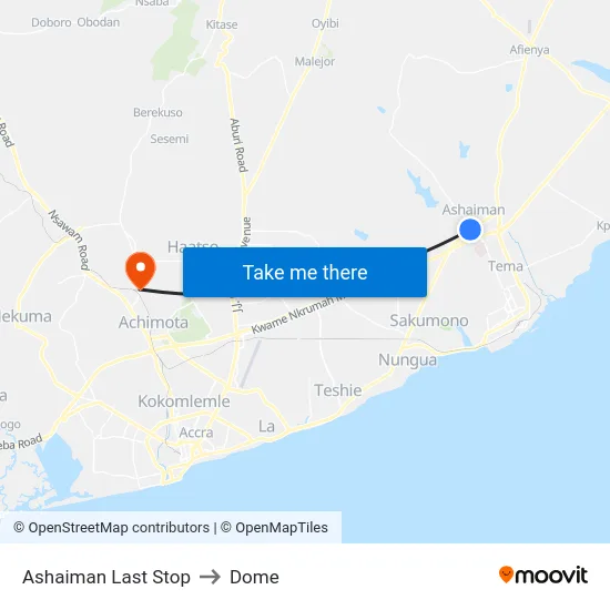 Ashaiman Last Stop to Dome map