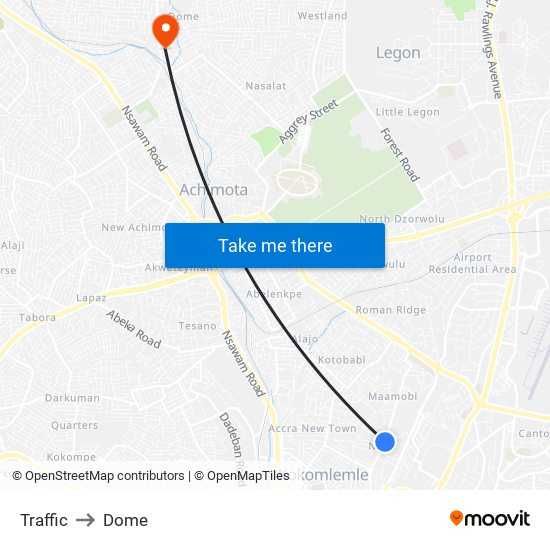 Traffic to Dome map