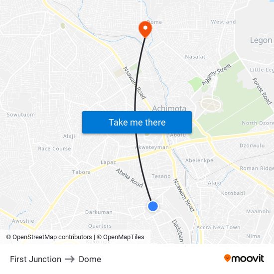 First Junction to Dome map