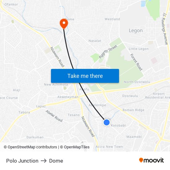 Polo Junction to Dome map