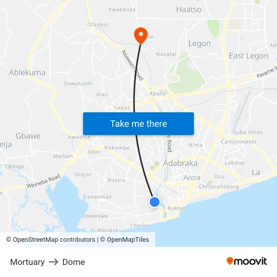 Mortuary to Dome map