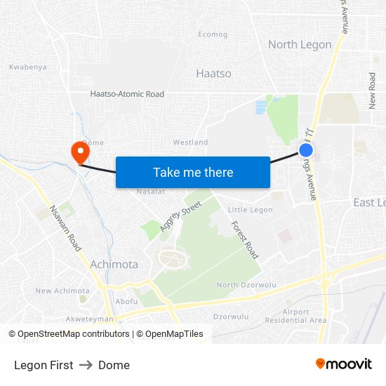 Legon First to Dome map