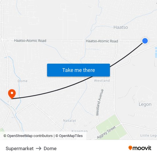 Supermarket to Dome map