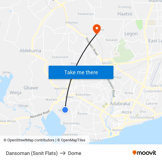 Dansoman (Ssnit Flats) to Dome map
