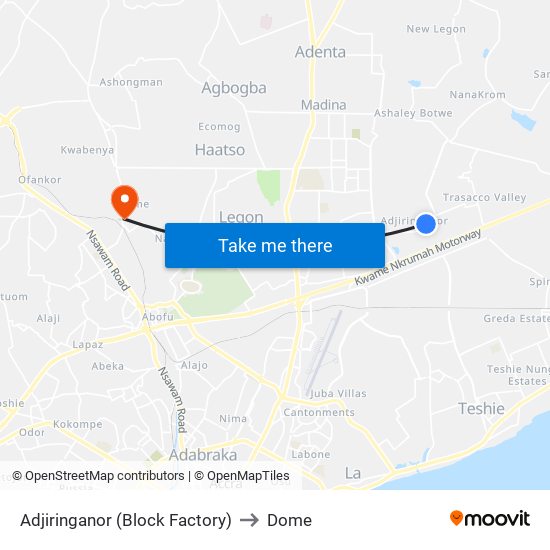 Adjiringanor (Block Factory) to Dome map