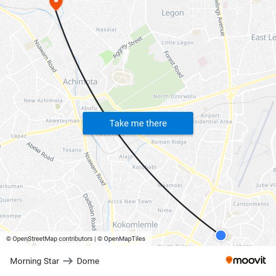 Morning Star to Dome map