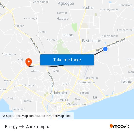 Energy to Abeka Lapaz map