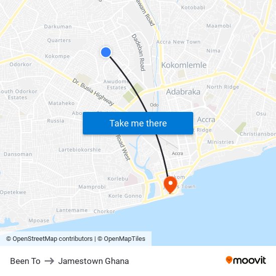 Been To to Jamestown Ghana map