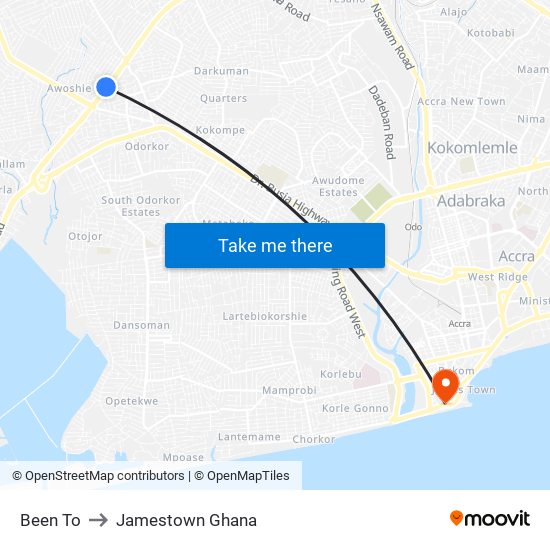 Been To to Jamestown Ghana map