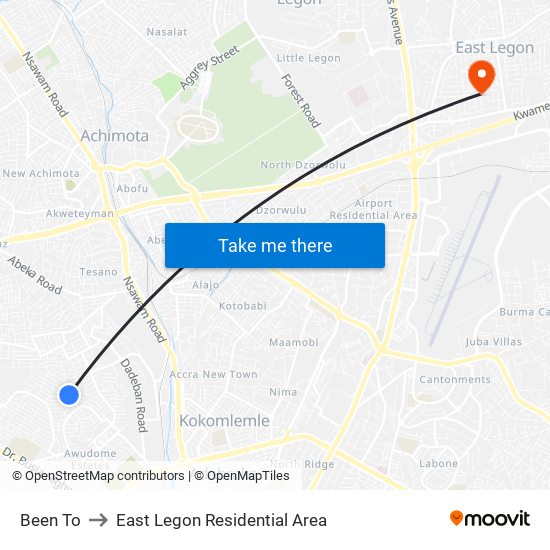 Been To to East Legon Residential Area map