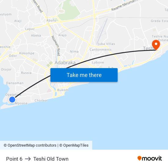 Point 6 to Teshi Old Town map