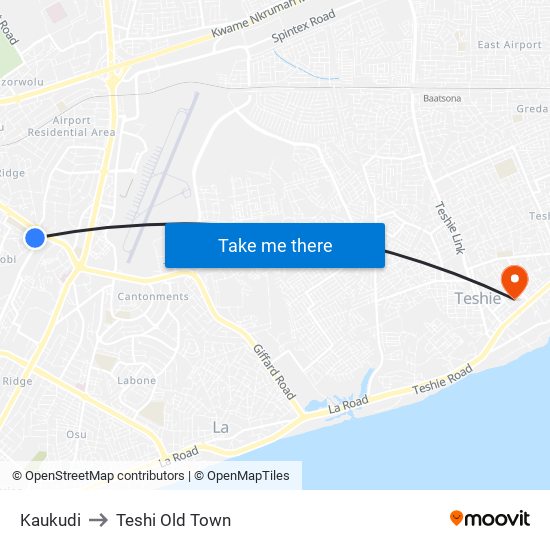 Kaukudi to Teshi Old Town map