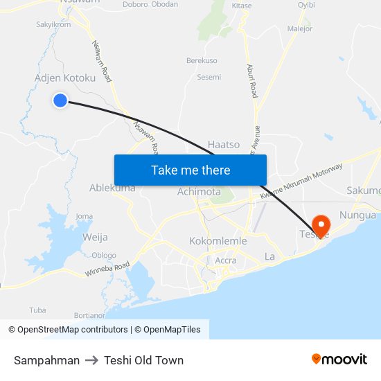 Sampahman to Teshi Old Town map