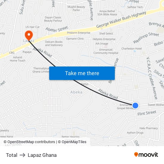 Total to Lapaz Ghana map