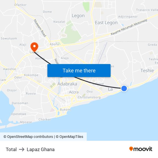 Total to Lapaz Ghana map