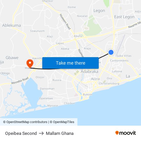Opeibea Second to Mallam Ghana map