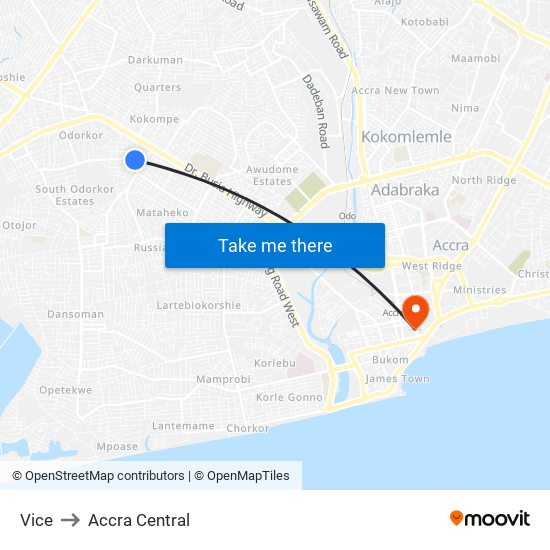 Vice to Accra Central map