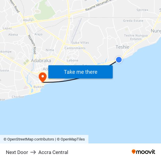 Next Door to Accra Central map
