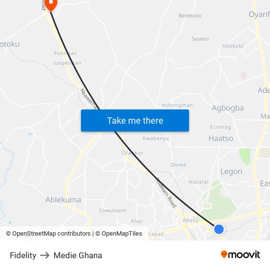 Fidelity to Medie Ghana map