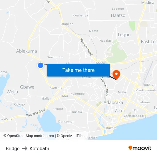 Bridge to Kotobabi map