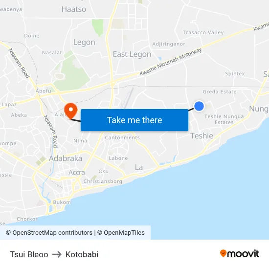 Tsui Bleoo to Kotobabi map