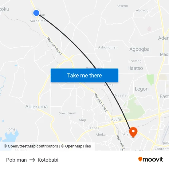 Pobiman to Kotobabi map
