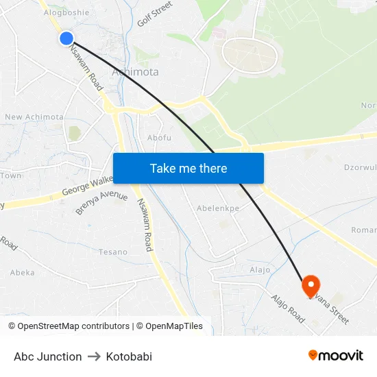 Abc Junction to Kotobabi map