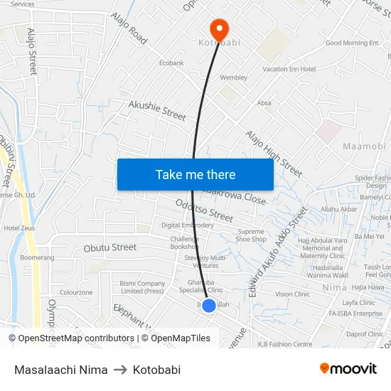 Masalaachi Nima to Kotobabi map