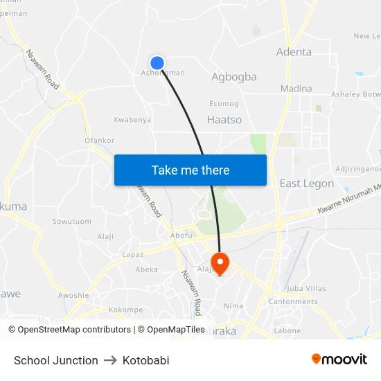 School Junction to Kotobabi map