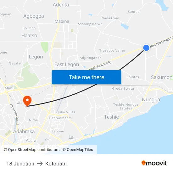 18 Junction to Kotobabi map