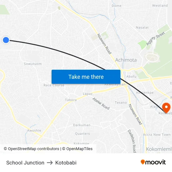 School Junction to Kotobabi map