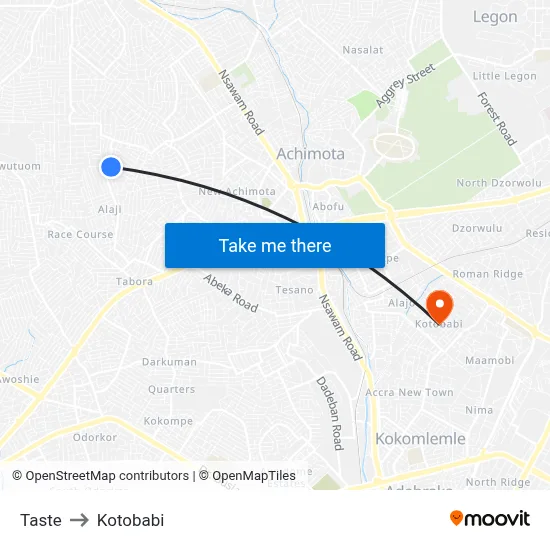 Taste to Kotobabi map