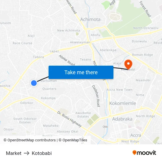 Market to Kotobabi map