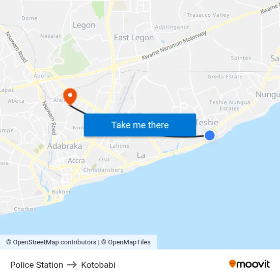 Police Station to Kotobabi map