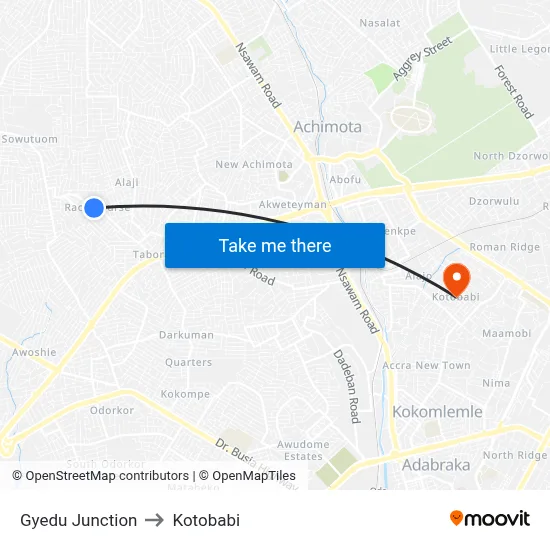 Gyedu Junction to Kotobabi map