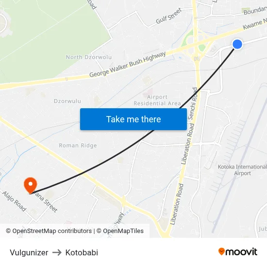 Vulgunizer to Kotobabi map