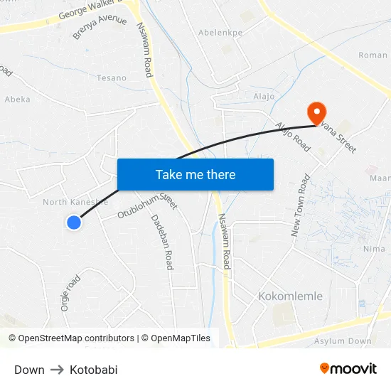 Down to Kotobabi map