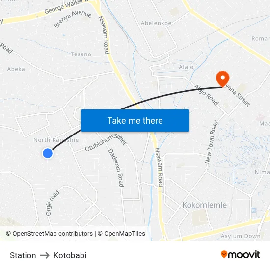 Station to Kotobabi map